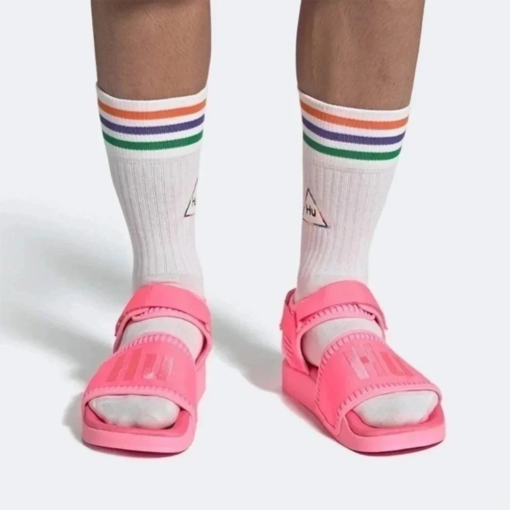 𝅺ADIDAS Pharrell x Adilette 2.0 RARE Sandal 'Hyper Pop' Pink Size 9